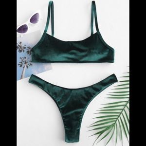 •3 for 50• NWT Teal Velvet Bikini Set